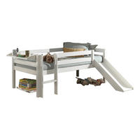 KOJENBETT mit Rutsche Karolina 208x83x175 aus Massivholz in Weiß - Weiß, Holz (90/200cm) - 58aufmkessel