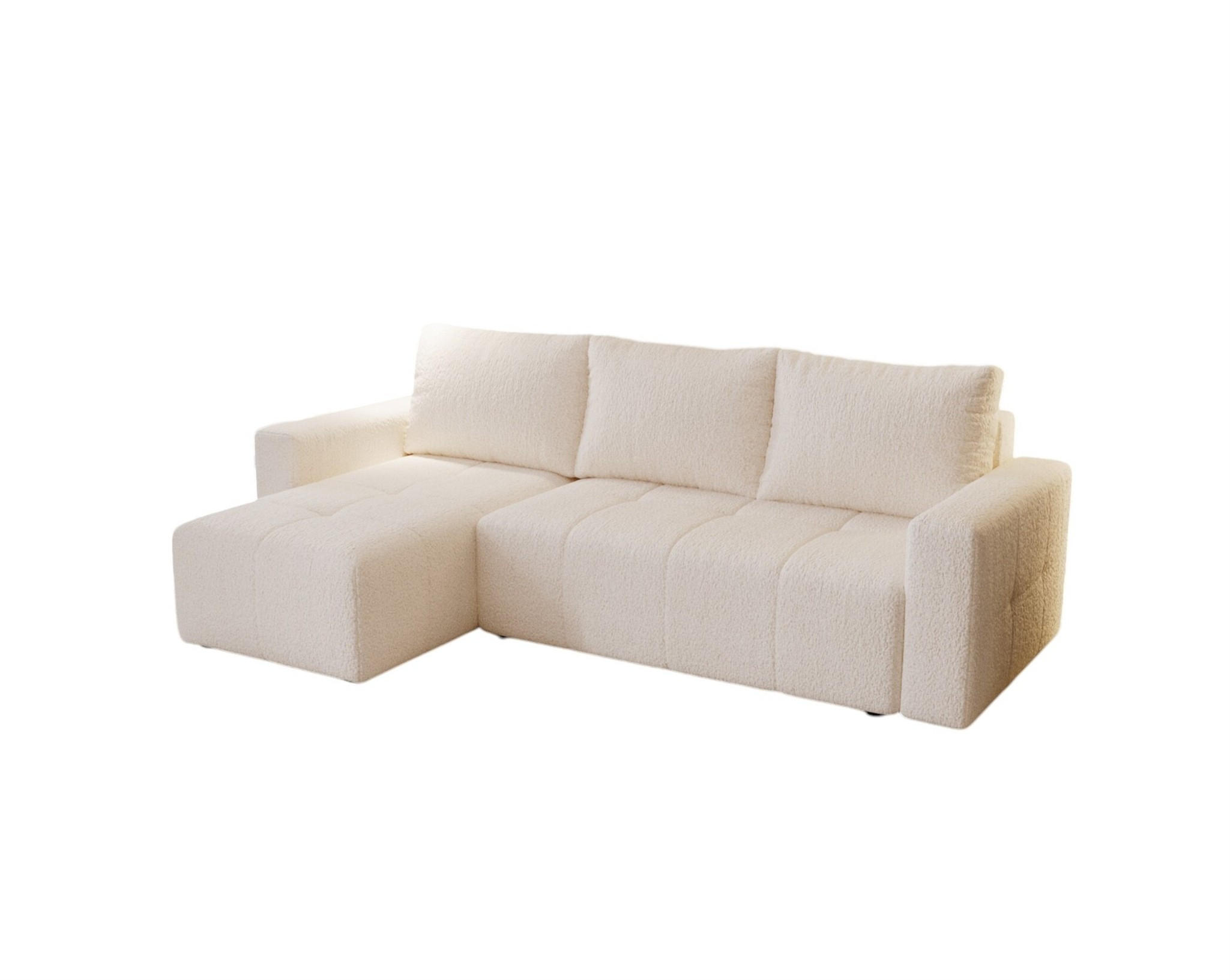 ECKSOFA Noha In Now Or Never - Creme, Holzwerkstoff/Textil (231/142cm) - Fun Möbel