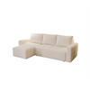 ECKSOFA Noha In Now Or Never - Creme, Holzwerkstoff/Textil (231/142cm) - Fun Möbel