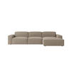 ECKSOFA Cursal L-Form, Stoff Poso, Dunkelbeige, Rechts - Beige, Holz (284/166cm) - Kaiser Möbel