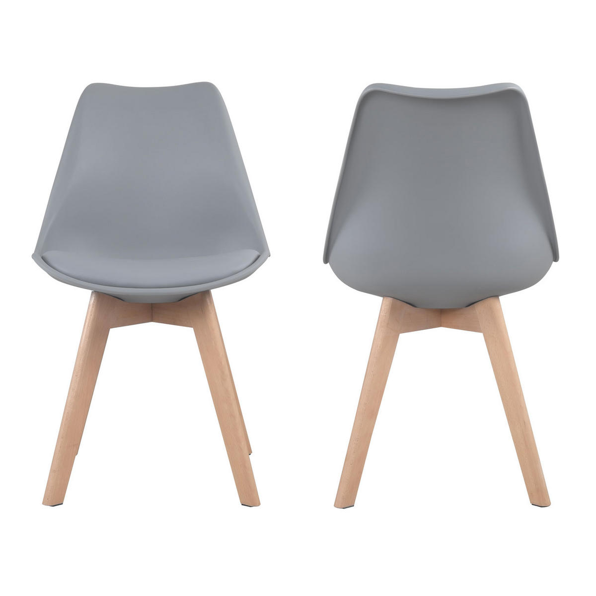 STÜHLE Nora Grau 4er-Set - Grau, Kunststoff (49/81/52cm) - Happy Garden