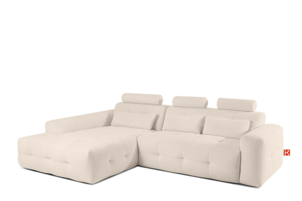 POLSTERMÖBELSET ALIGRA, 2-tlg, Hellbeige - Beige, Holz/Holzwerkstoff (290/90/191cm) - KONSIMO®
