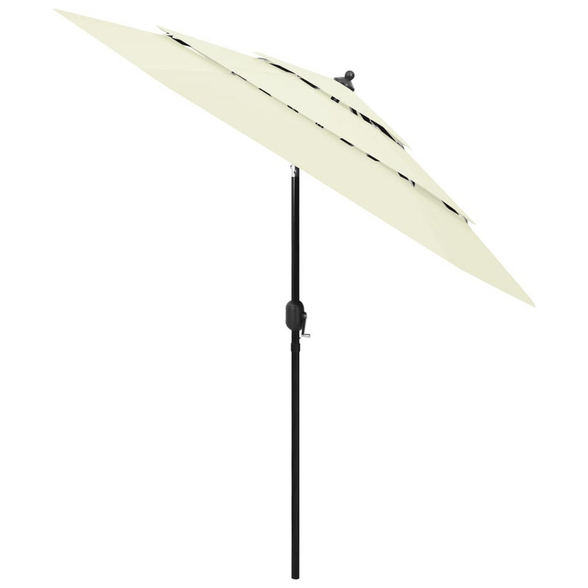 SONNENSCHIRM mit Aluminium-Mast 3-lagig Sandfarbe 2,5 m - Beige, Textil (250/250cm) - furnicato