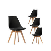 ESSZIMMERSTUHL Kler Schwarz 48 cm x 82 cm 4er-Set - Schwarz, Kunststoff (48/82/57cm) - Klast Home