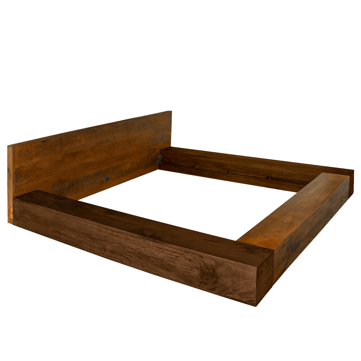 MASSIVHOLZBETT - Mango massiv - 230 x 71 x 235 cm - Naturfarben, Holz (180/200cm) - home24