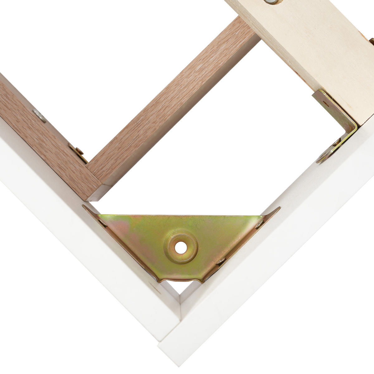 DOPPELBETT 160/200 cm Schwebebett Eiche Sonoma/Weiß mit Lattenrost - Weiß, Holzwerkstoff (160/200cm) - OKWISH