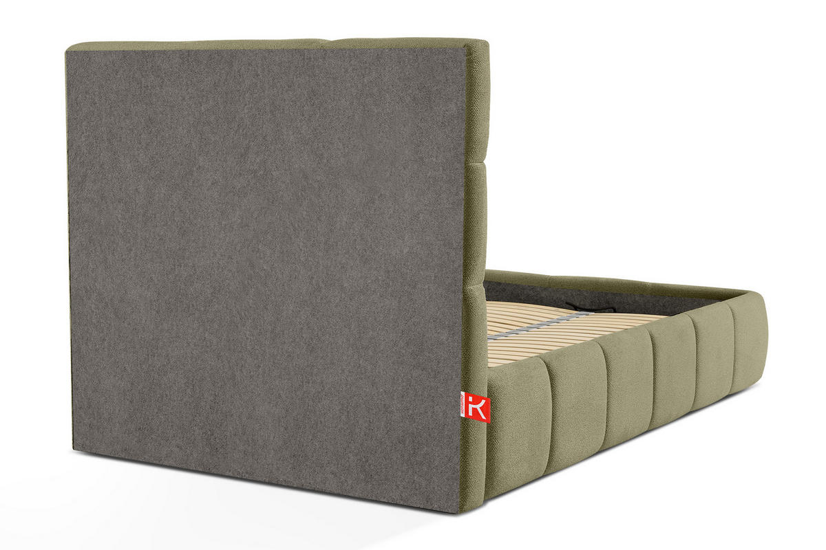 POLSTERBETT ALTOS Einzelbett, Bouclé, grün - Grün, Holz/Holzwerkstoff (120/200cm) - KONSIMO®