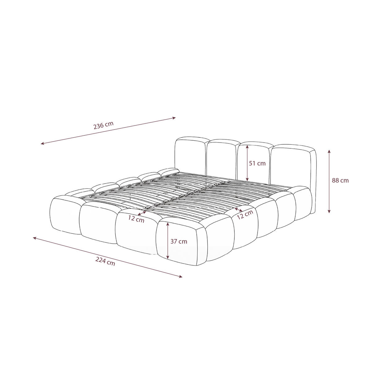 POLSTERBETT SUENO mit Matratze 200x200 cm in Hellgrau, gepolstertes Kopfteil, Metalllattenrost, Bettkasten, Chenille-Stoff - Hellgrau/Naturfarben, Holz/Textil (200/200cm) - Muffo
