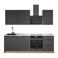 KUCHYNKA Fame-Line, Tmavo-sivá/Dub Goldkraft, 230 cm, AP Marble - dub medový/tmavosivá, kompozitné drevo (230/82/60cm) - Vicco