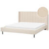 POLSTERBETT mit Lattenrost 180x200 cm Beige Villette - Beige, Textil (180/200cm) - Beliani