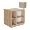 KÜCHENINSEL Fame-Line GrauBeige 90 cm mit Schublade, ohne AP - Honigeiche/Grau, Holzwerkstoff (90/82/60cm) - Vicco