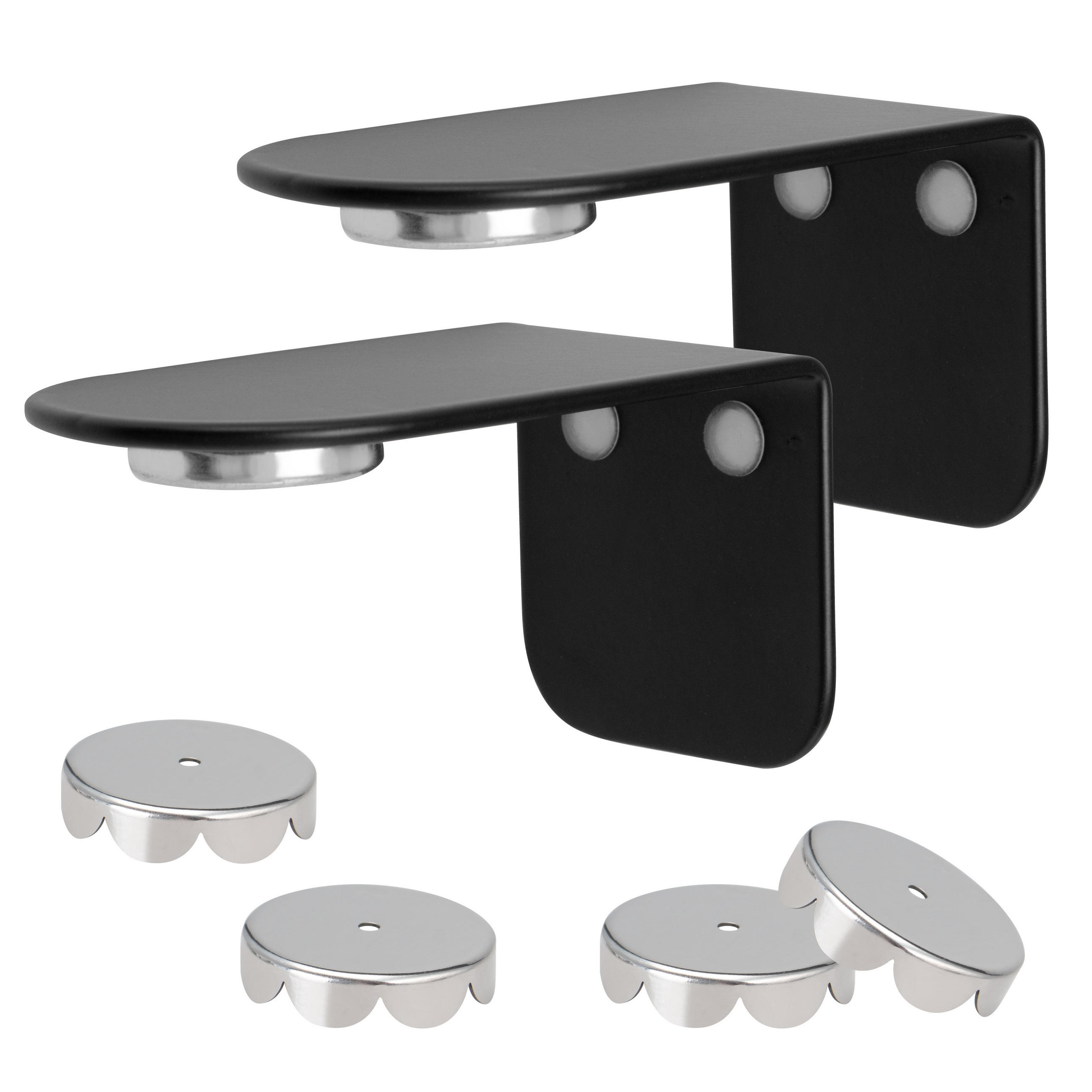 MAGNET-SEIFENHALTER PUREZZA 2er-Set schwarz - Schwarz, Metall (4.5/4.5/8cm) - bremermann