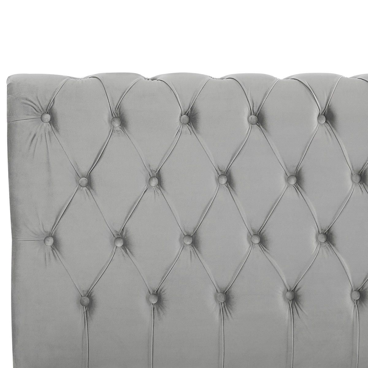 VODENI KREVET 180/200cm svijetlosivi Avallon - svijetlo siva, tekstil (180/200cm) - Beliani