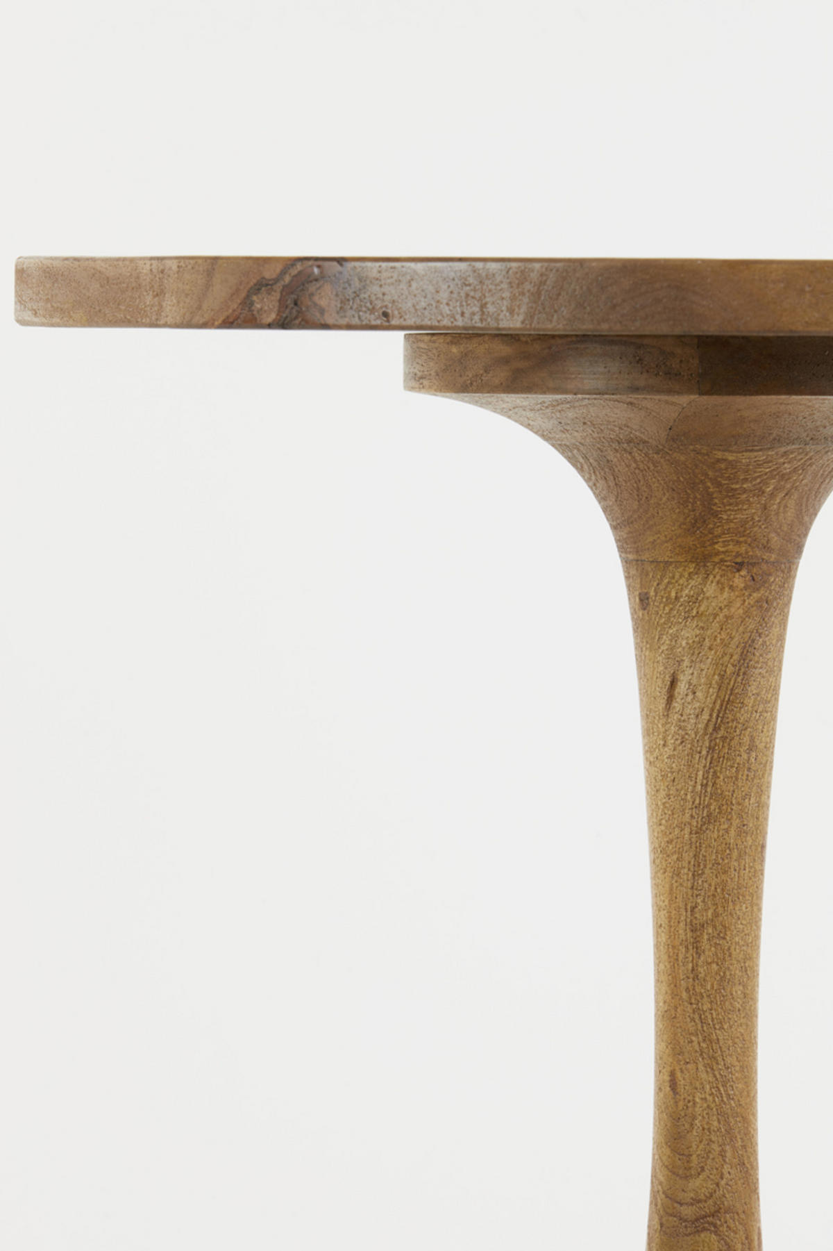 BEISTELLTISCH Bicaba Braun Ø50/55 cm - Braun, Holz (50/50/55cm) - Light & Living