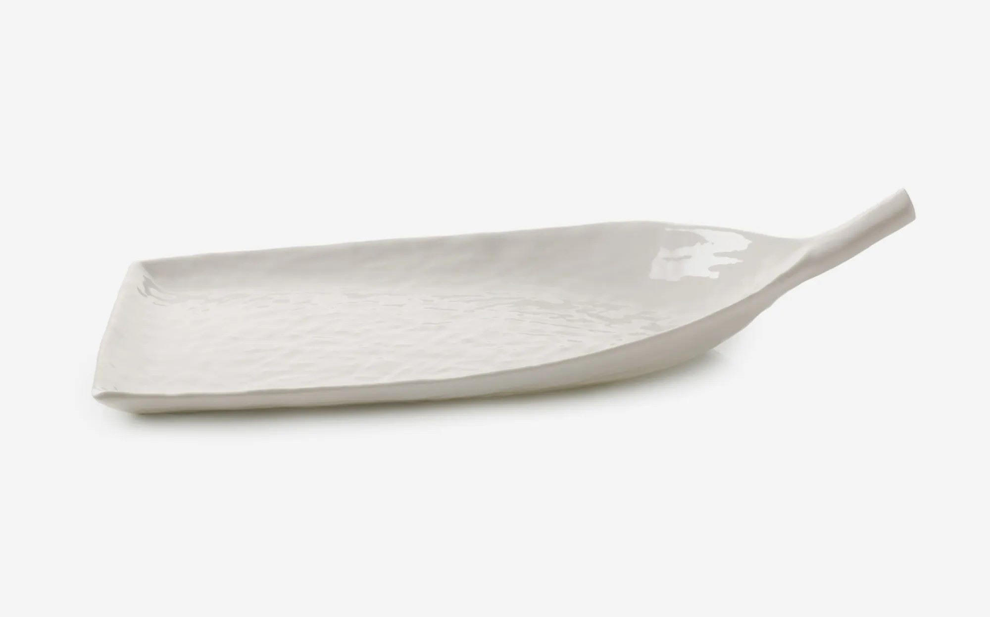 SCHAUFELPLATTE YLI 36 CM Alabaster Weiss - Weiß, Keramik (21/8/36cm) - Revol Porcelaine France