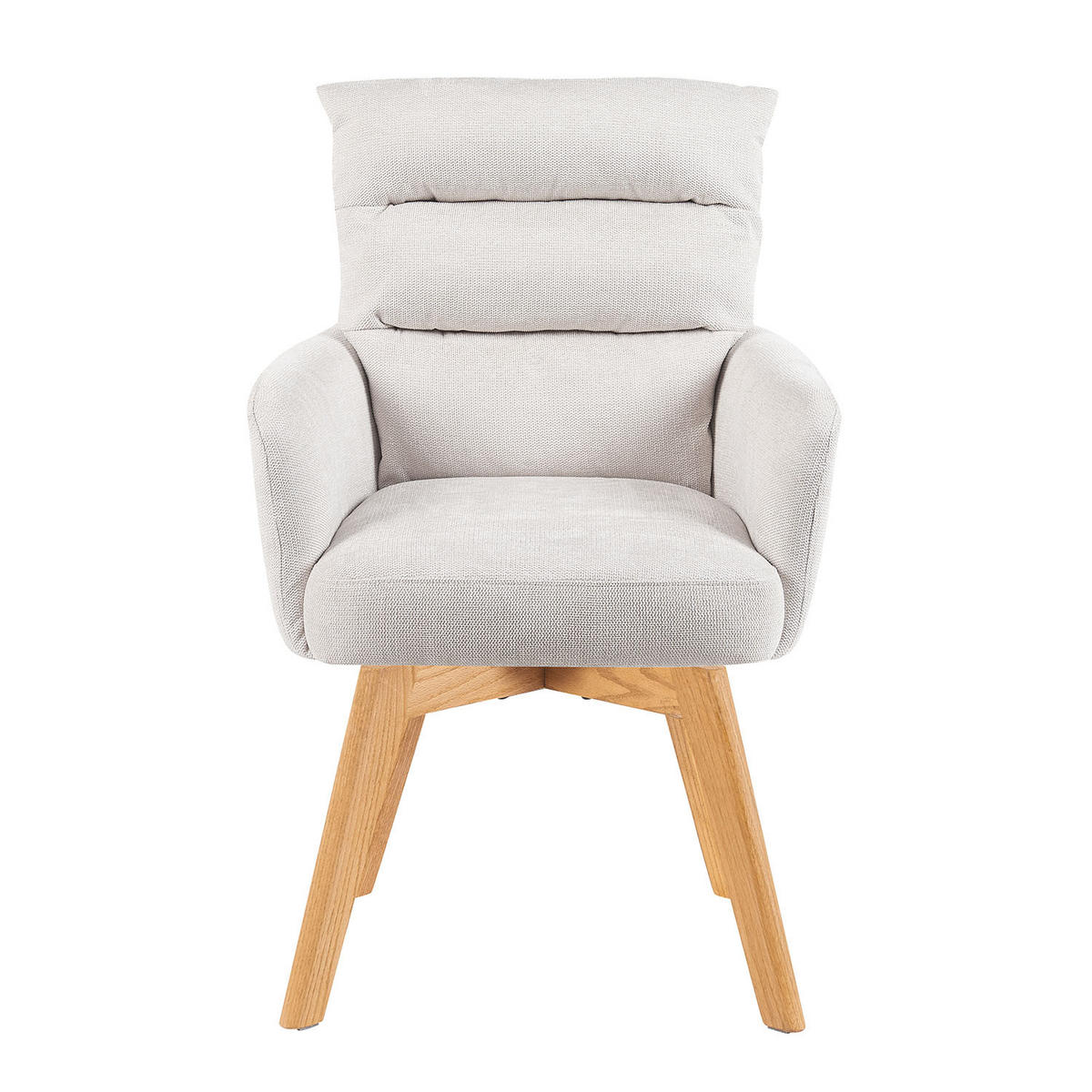 ARMLEHNSTUHL Mika-Joni - Honigeiche/Creme, Eichenholz/Holz (59/94/66cm) - DUBI Möbel