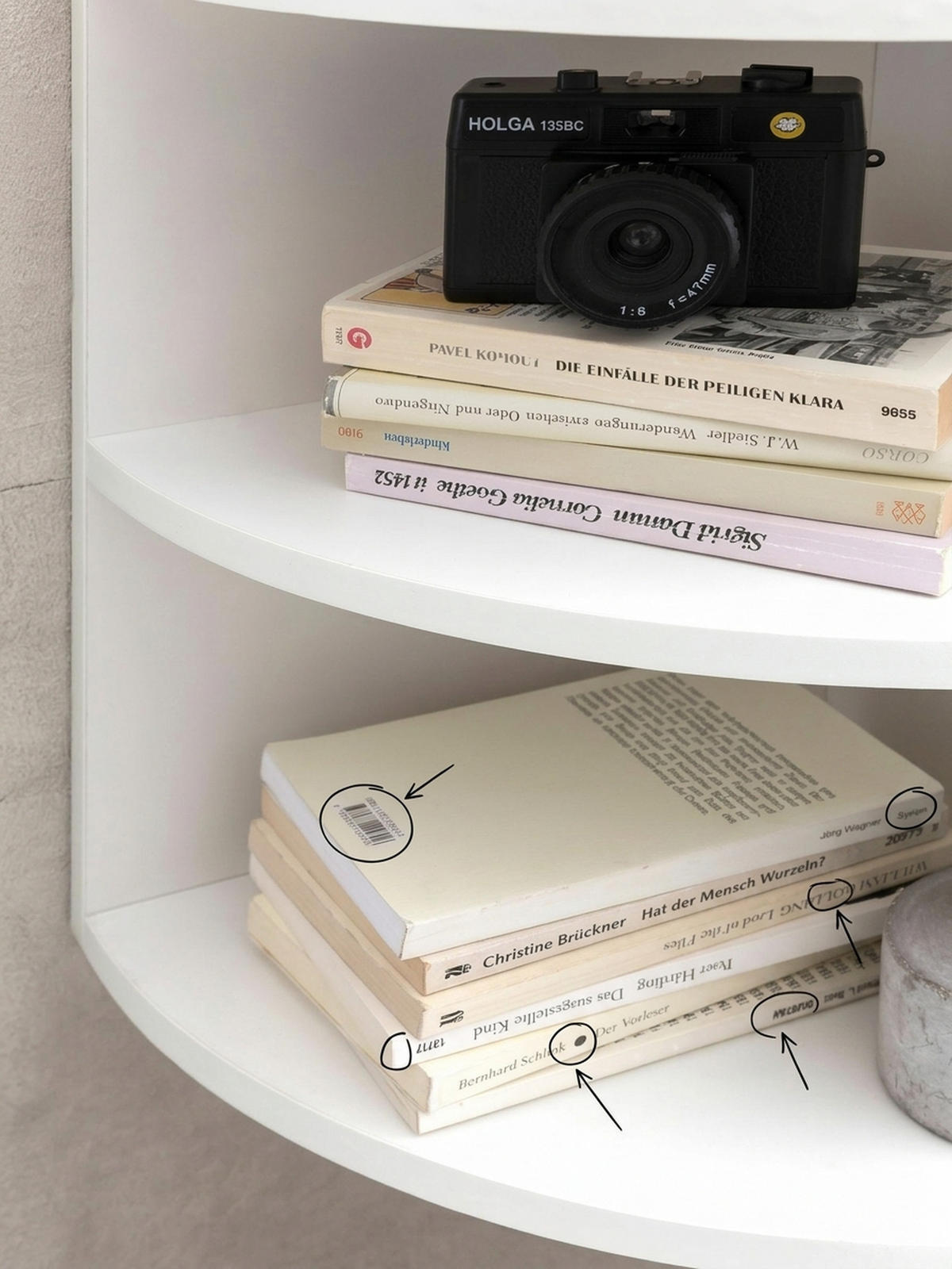 ECKREGAL NIDDA MDF Runder Front Modern, Weiß 30x30x60 cm - Weiß, Holz (30/60/30cm) - KADIMA DESIGN