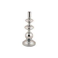 KERZENSTÄNDER Dazzle Large - Chrom - 10/24 cm - Silberfarben, Metall (10/24/10cm) - Present Time