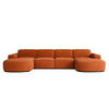 ECKSOFA Cursal Round U-Form, Stoff Salvador, Braun - Braun, Holz (364/166cm) - Kaiser Möbel