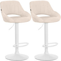 BARHOCKER 2er Set Stoff creme - Creme, Textil (47/85/48cm) - CLP