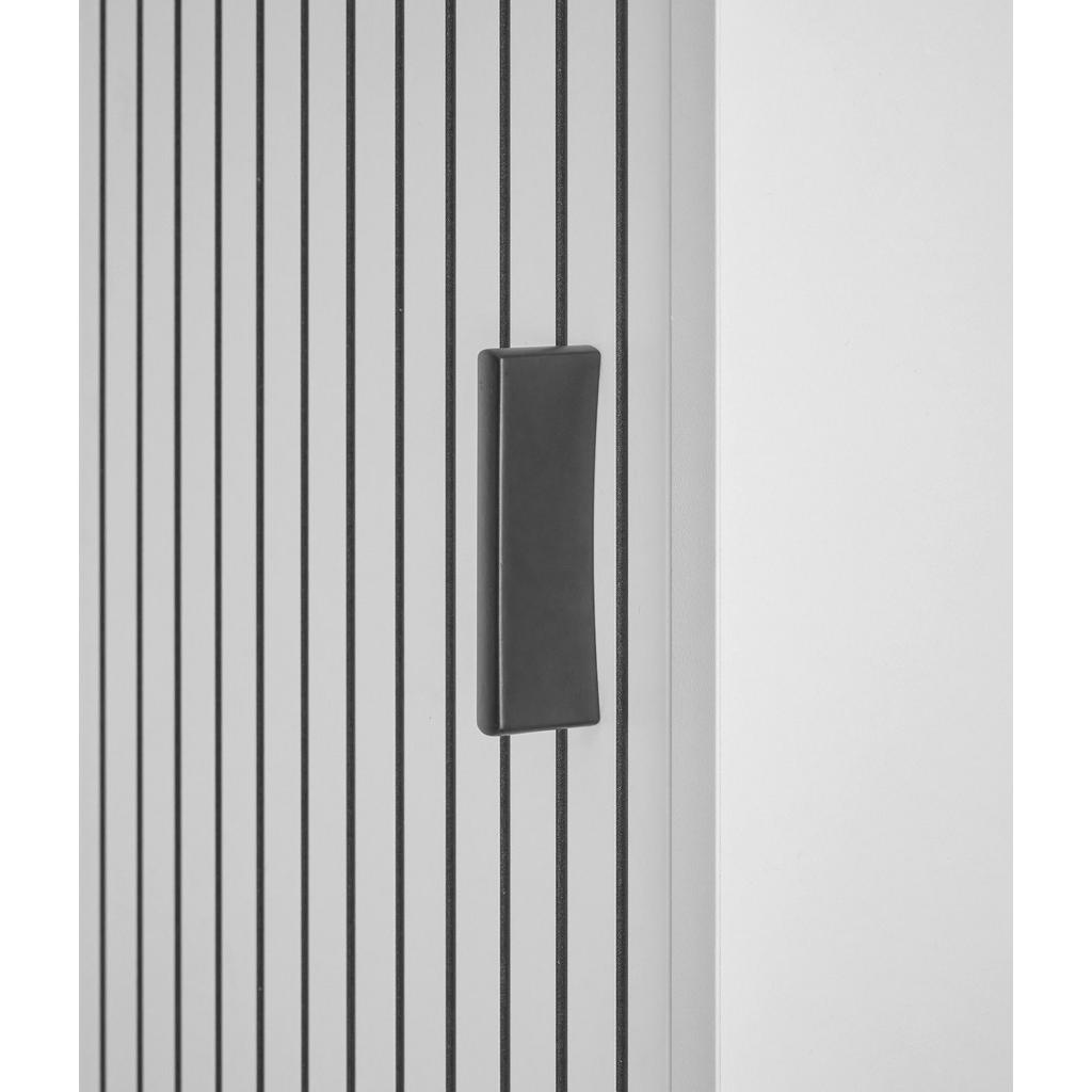 Thumbnail - Furn.Design Hängeschrank, Weiß, Schwarz, Metall, Nachbildung, Uni, 2 Fächer, Rechteckig, 33x120x30 cm, FSC 100%, Badezim...