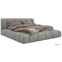 AMERICKÁ POSTEĽ NUBEA 140/200 - Svetlosivá Samet - Topper Visco - H4 (tvrdý) - čierna/svetlosivá, textil/plast (140/200cm) - MKS