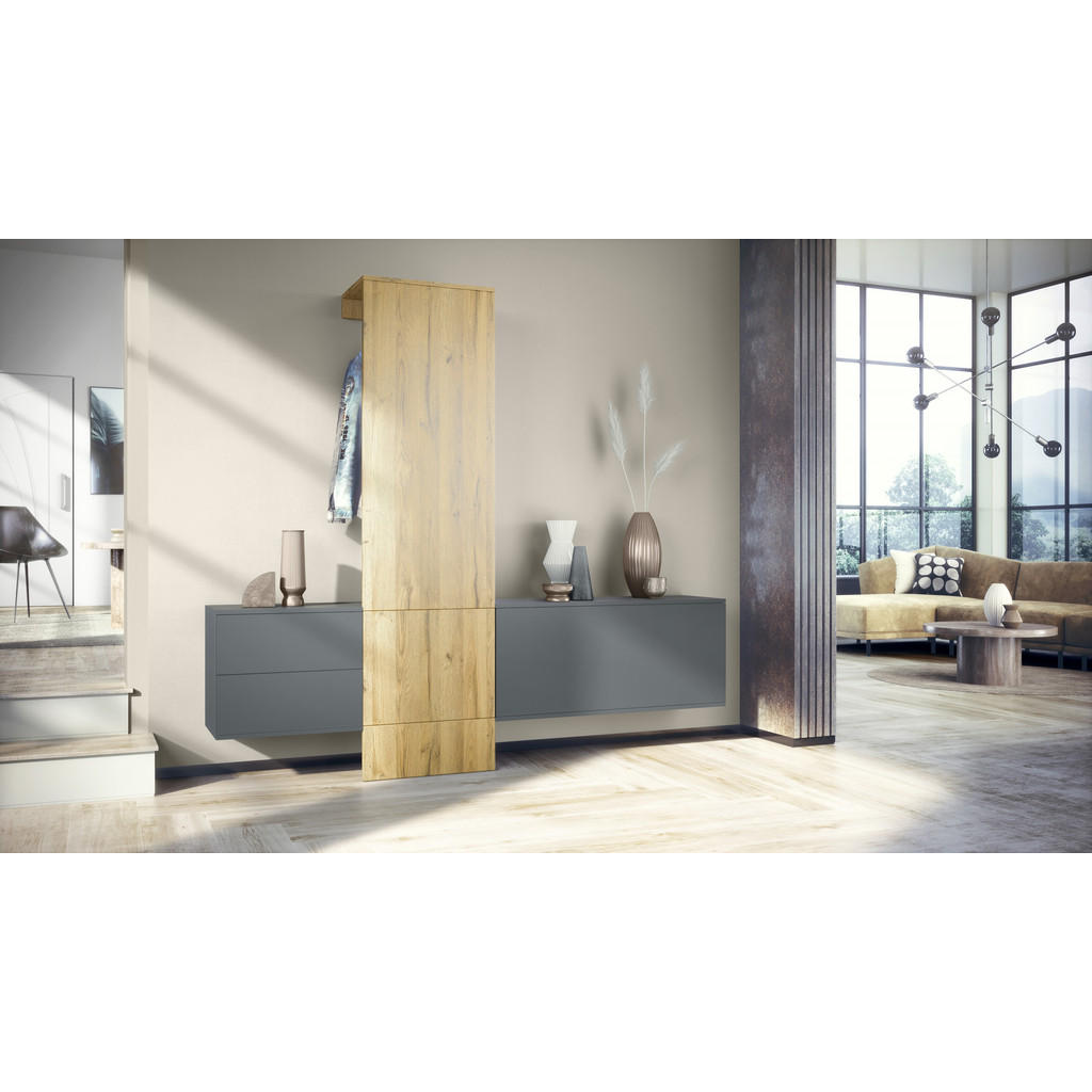 Thumbnail - Vladon Garderobe, Eiche, Holzwerkstoff, 209x193x35 cm, Garderobe, Garderoben-Sets & Serien, Garderoben-Sets