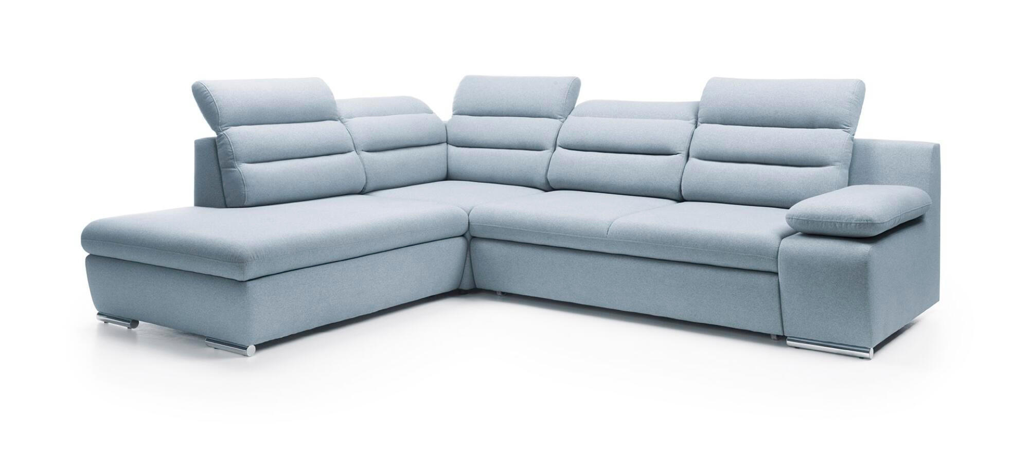 ECKSOFA GRECO Blau 280x230x100 cm - Blau, Textil (280/230cm) - FURNLUX