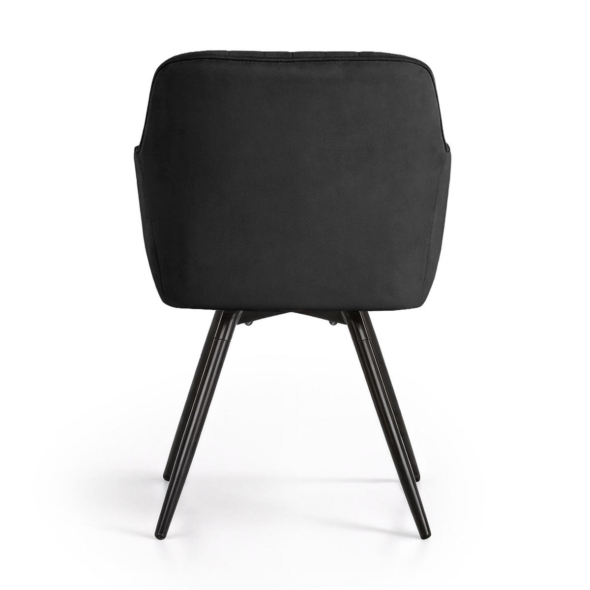 OTOČNÁ STOLIČKA, sada 4 ks, čierna 55/83/58 - čierna, textil (55/83/58cm) - RAUMHIRSCH FURNITURE
