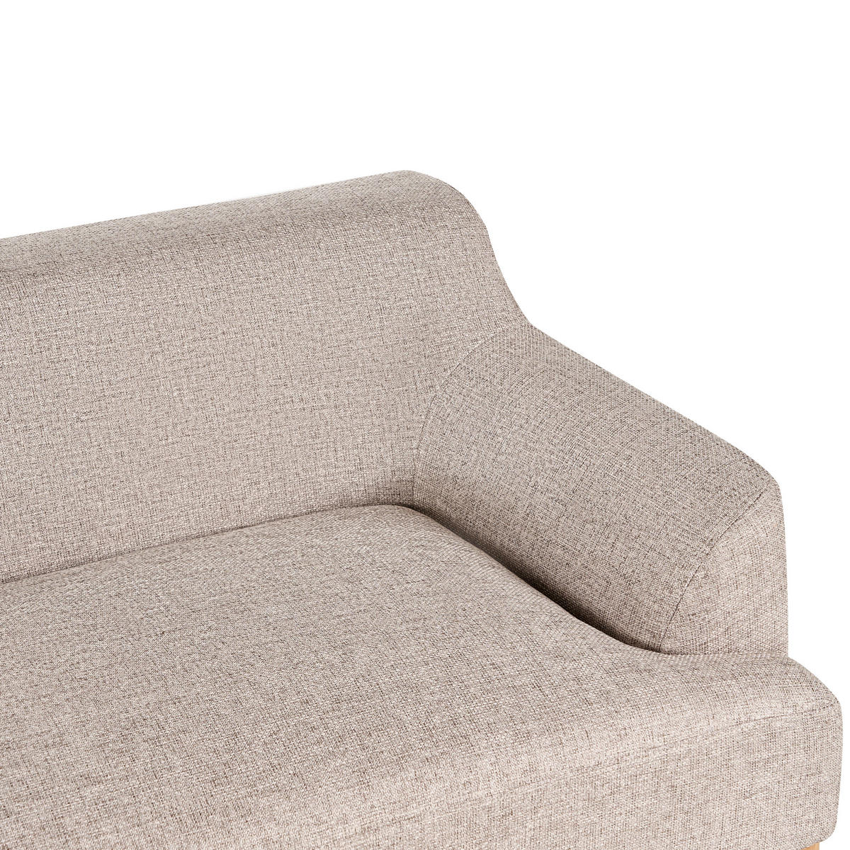 POHOVKA 3-místná Látka Světle hnědá Sosjo - světle hnědá, textil (219/74/83cm) - Beliani