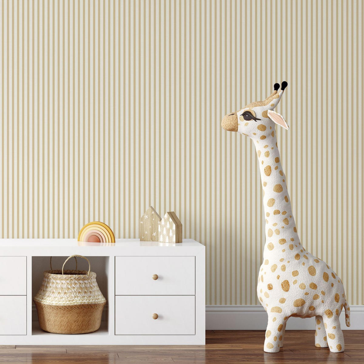 TAPETE Streifen 53 cm x 10.05 m - Beige, Papier (53/1000cm) - Sanders & Sanders