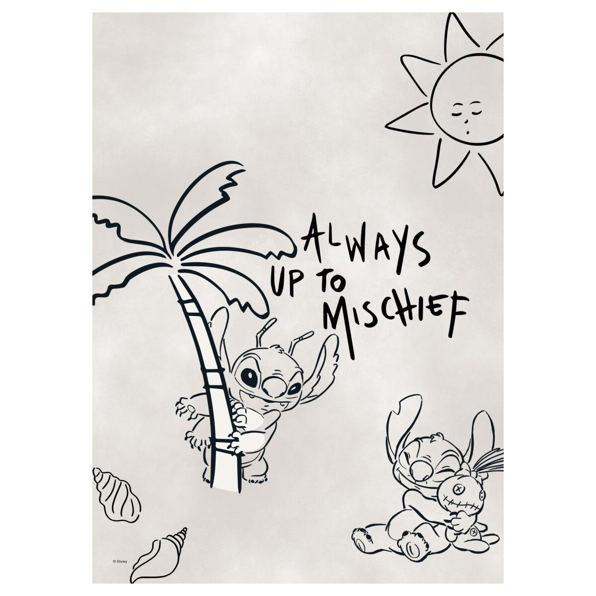 POSTER Disney - Stitch - Always Up To Mischief - Beige, Papier (30/40/0.1cm) - Poster&Frame