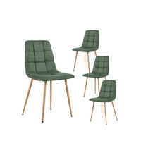ESSZIMMERSTUHL Ailan Grün 43 cm x 88 cm 4er-Set - Grün, Textil (43/88/56cm) - Klast Home