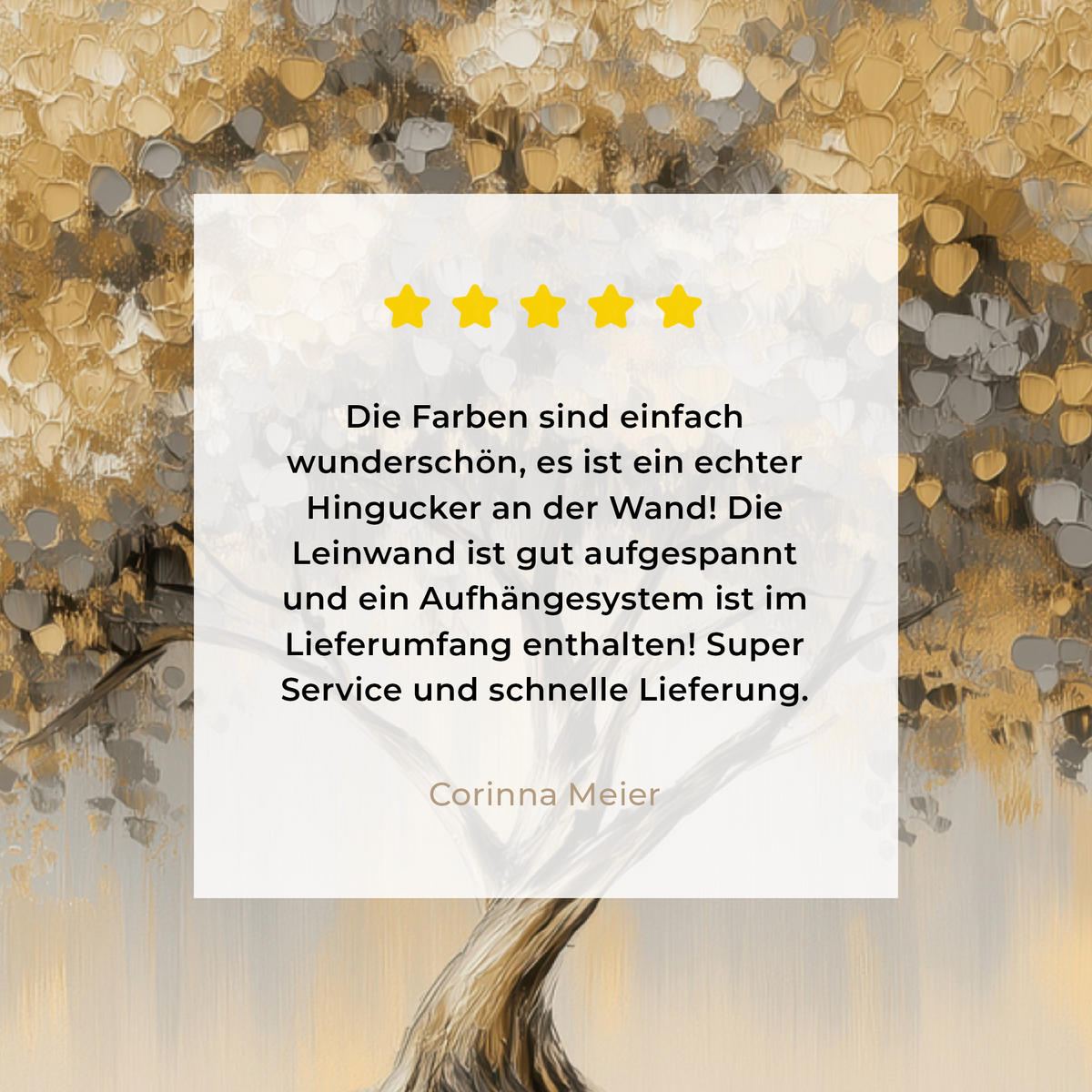 LEINWANDBILD Gemälde - Baum - Abstrakt - Blätter Wandbild Wohnzimmer 60x80 cm - Beige, Textil (60/80cm) - MuchoWow