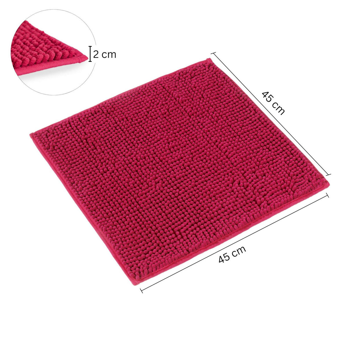 BADEMATTE PARIS - Beere, Textil (45/45cm) - WohnDirect