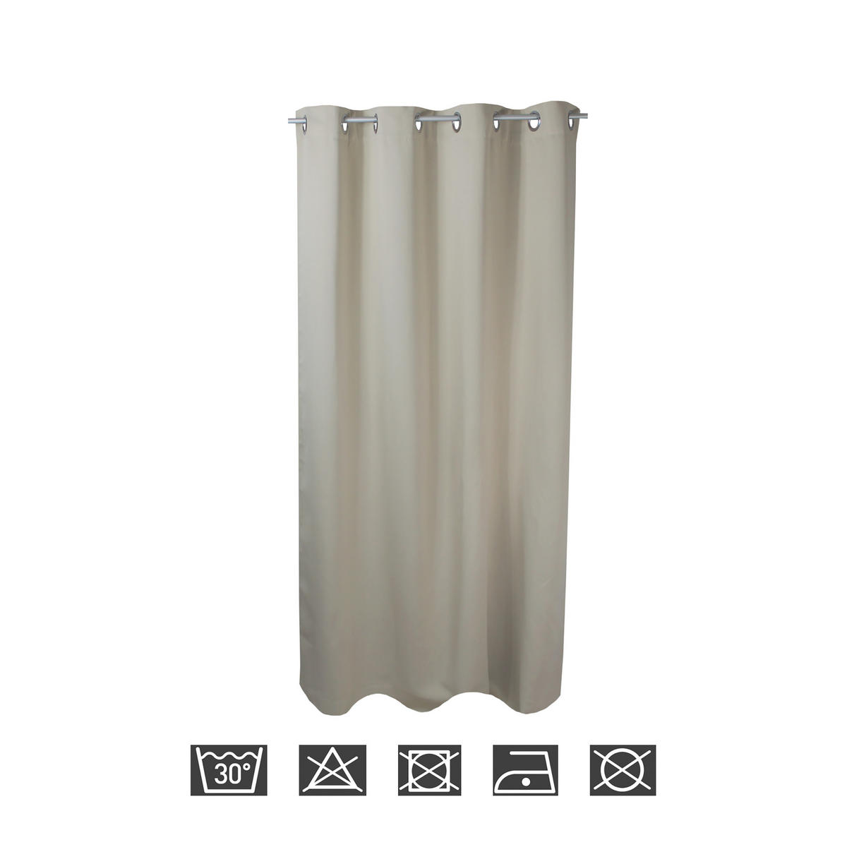 VERDUNKELUNGSVORHANG Ösen 140/145 cm Beige Sand - Beige, Textil (140/145cm) - TiborTex