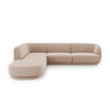 ECKSOFA links Miley aus Samt cappuccino 6 Sitzplätze - Cappuccino, Textil (248/255cm) - Micadoni