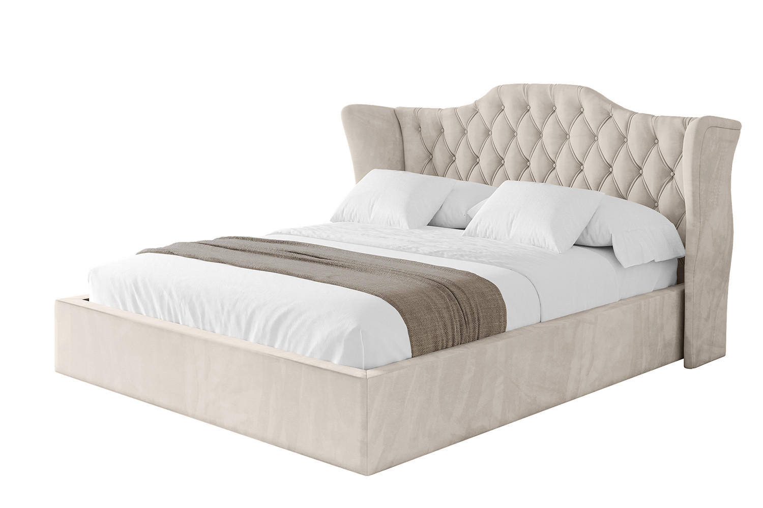 POLSTERBETT mit Bettkasten und Lattenrost, Boxbett ohne Matratze - ZORAN 180x200 Beige - Beige, Holzwerkstoff/Textil (180/200cm) - ALTDECOR