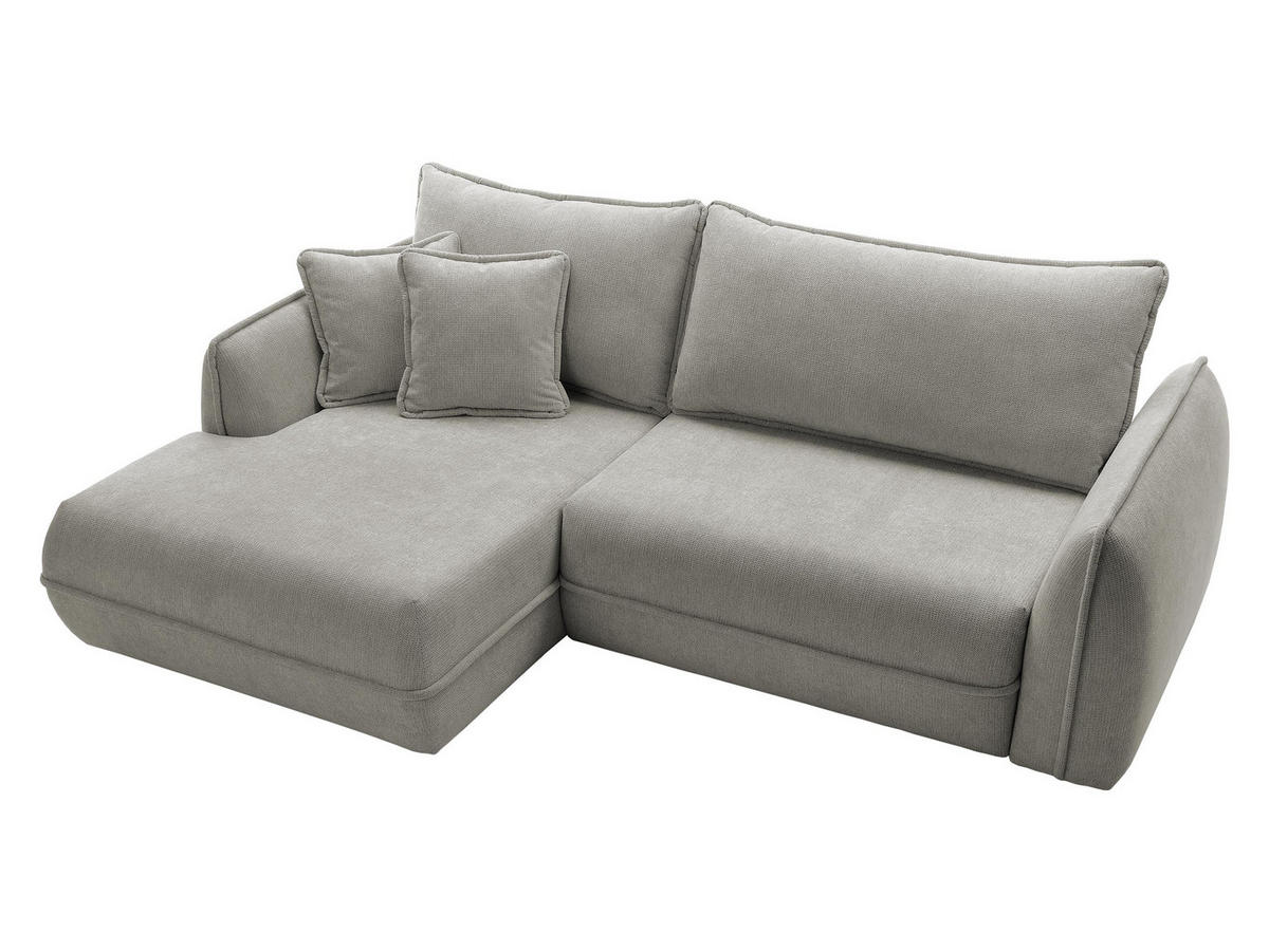 ECKSOFA Moho, Seite: Links - Hellgrau/Schwarz, Holz/Kunststoff (254/162cm) - MIRJAN24