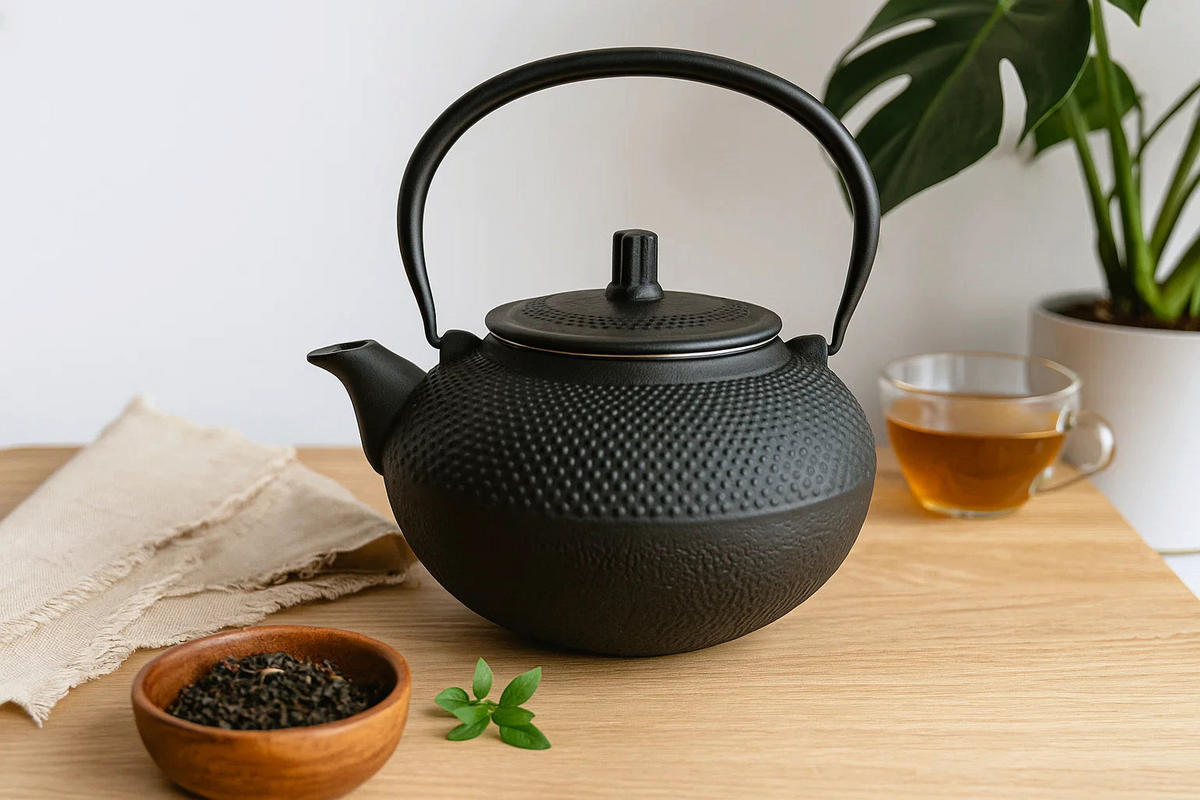 TEEKANNE Arare mit Edelstahlfilter - Gusseisen Schwarz - 1.5 Liter - Schwarz, Keramik (1.5L) - Cookinglife