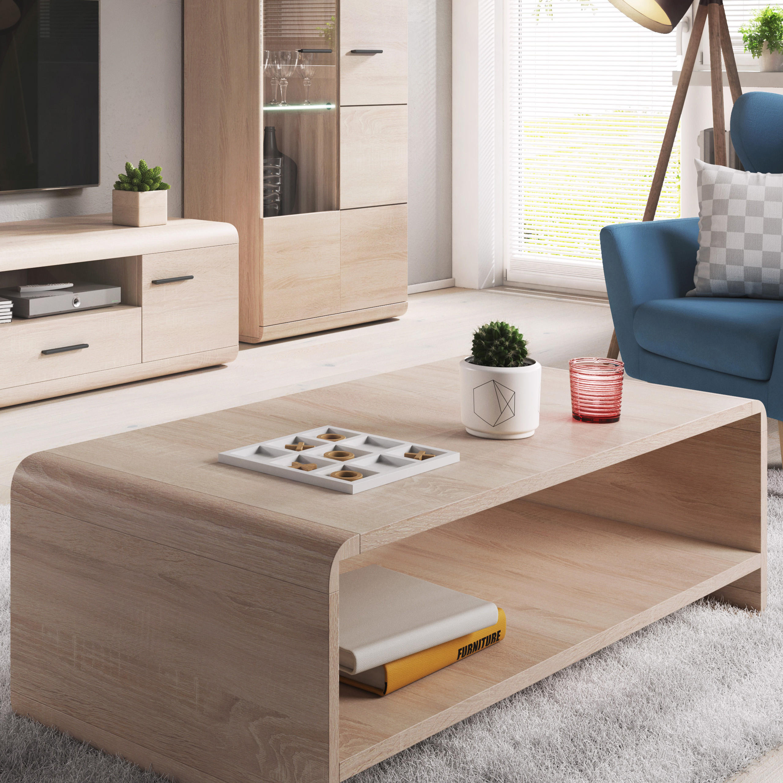 COUCHTISCH LEGAME 120/40/60 cm Sonoma Eiche - Sonoma Eiche, Holzwerkstoff (60/120/40cm) - MASSENO