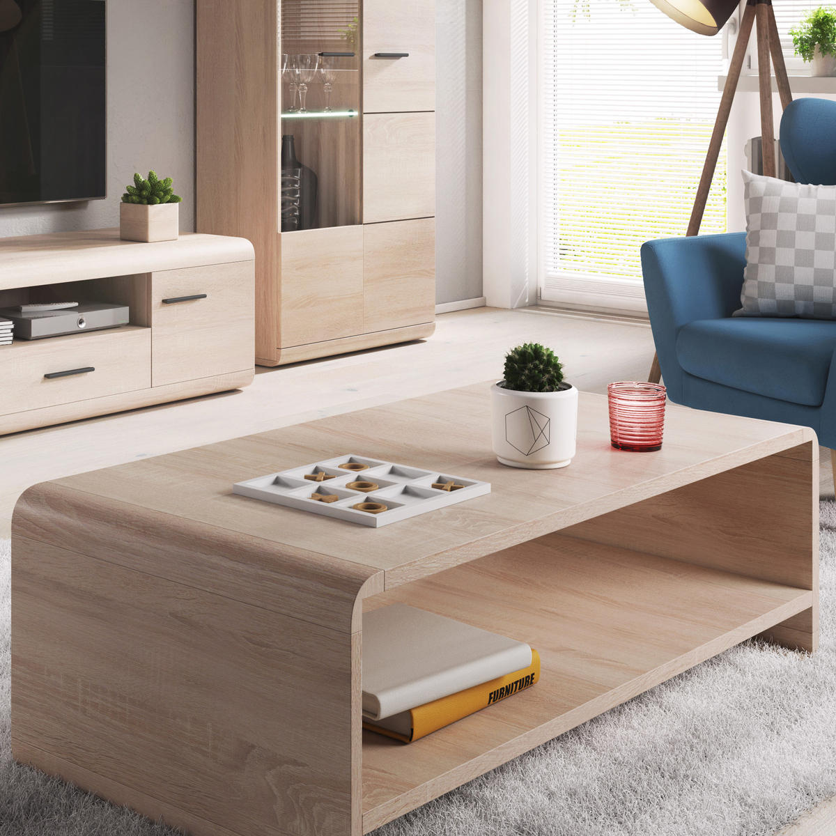 COUCHTISCH LEGAME 120/40/60 cm Sonoma Eiche - Sonoma Eiche, Holzwerkstoff (60/120/40cm) - MASSENO
