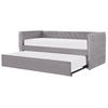 TAGESBETT 90/200cm Grau Gassin - Grau, Textil (90/200cm) - Beliani