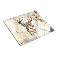 GLASPLATTE 60x52 cm Reh - Beige, Glas (60/0.4/52cm) - TULUP