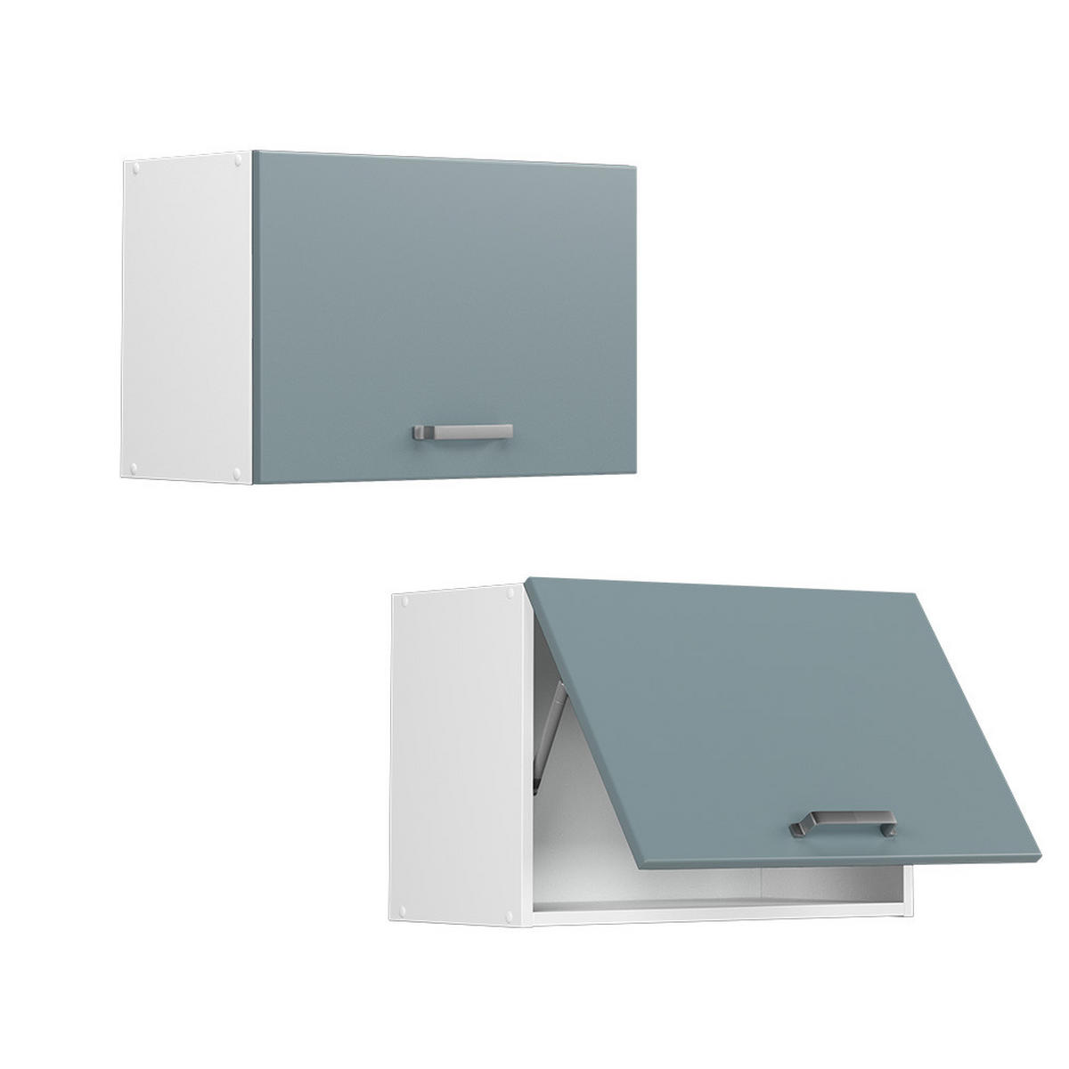 HÄNGESCHRANK R-Line Blau-Grau 60 cm Flach - Blaugrau/Weiß, Holzwerkstoff (60/40/31cm) - Vicco