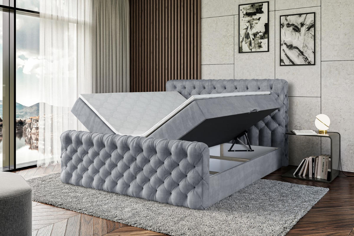 BOXBETT BOXI8-Z - 200x200 cm - H3 - Grau - Grau, Holzwerkstoff (200/200cm) - ALTDECOR