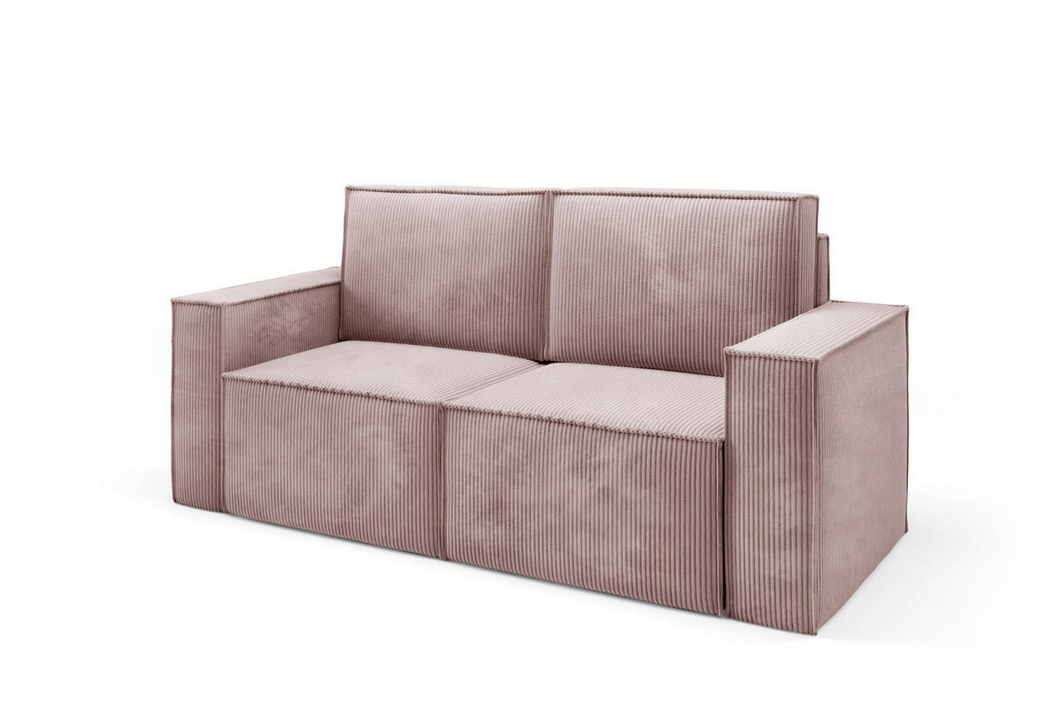 SOFA Orto Rosa, Zweisitzer Polstersofa - Rosa, Holzwerkstoff/Textil (178/93/82cm) - Bettso