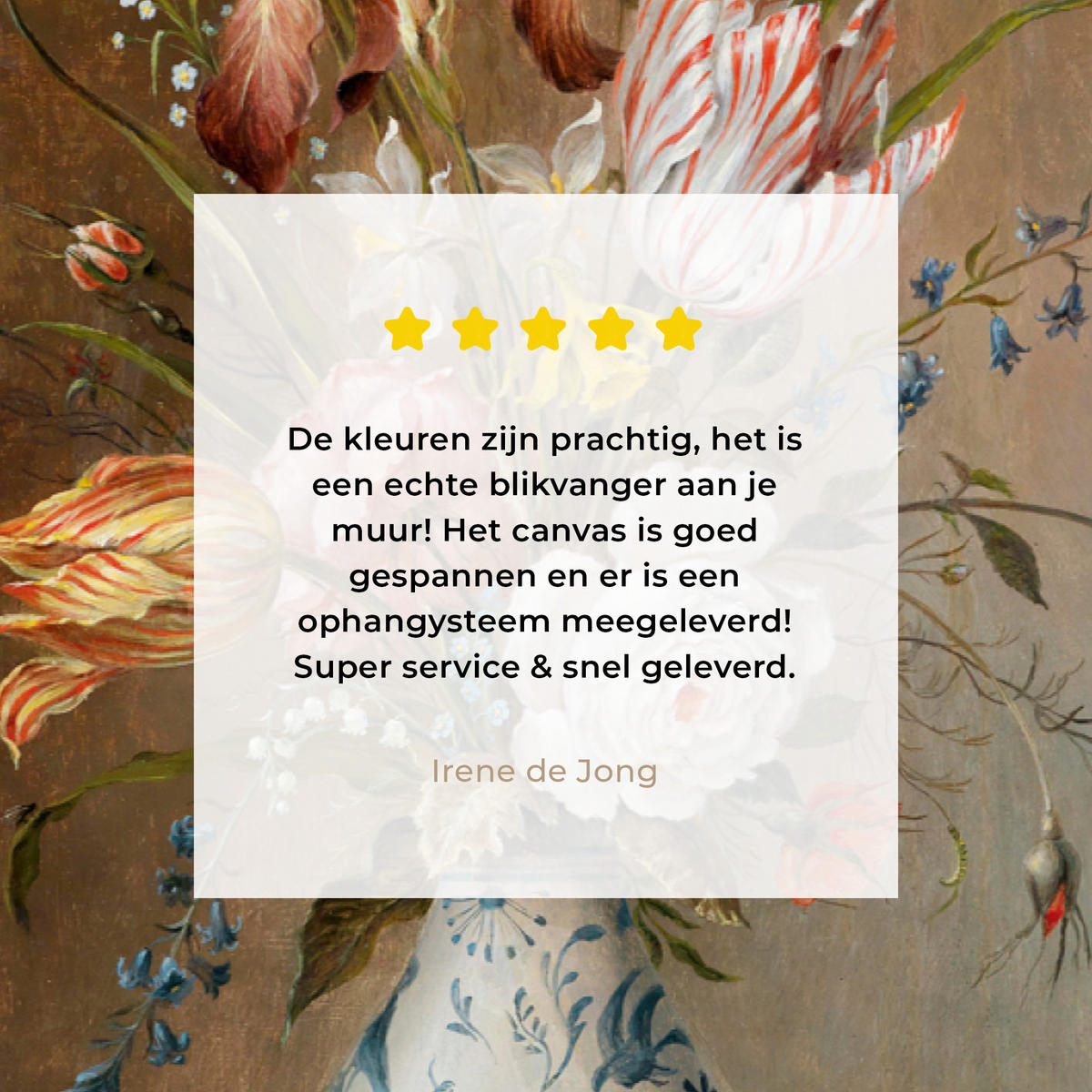 LEINWANDBILD Alte Meister - Blumen - Balthasar van der Ast Wohnzimmer Groß 120x80 cm - Hellbraun, Textil (120/80cm) - MuchoWow