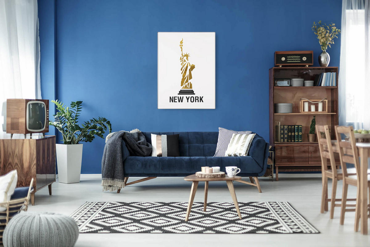 WANDBILD Gold 60/80 cm - Goldfarben/Schwarz, Glas (2.51/80cm) - KUNSTLOFT