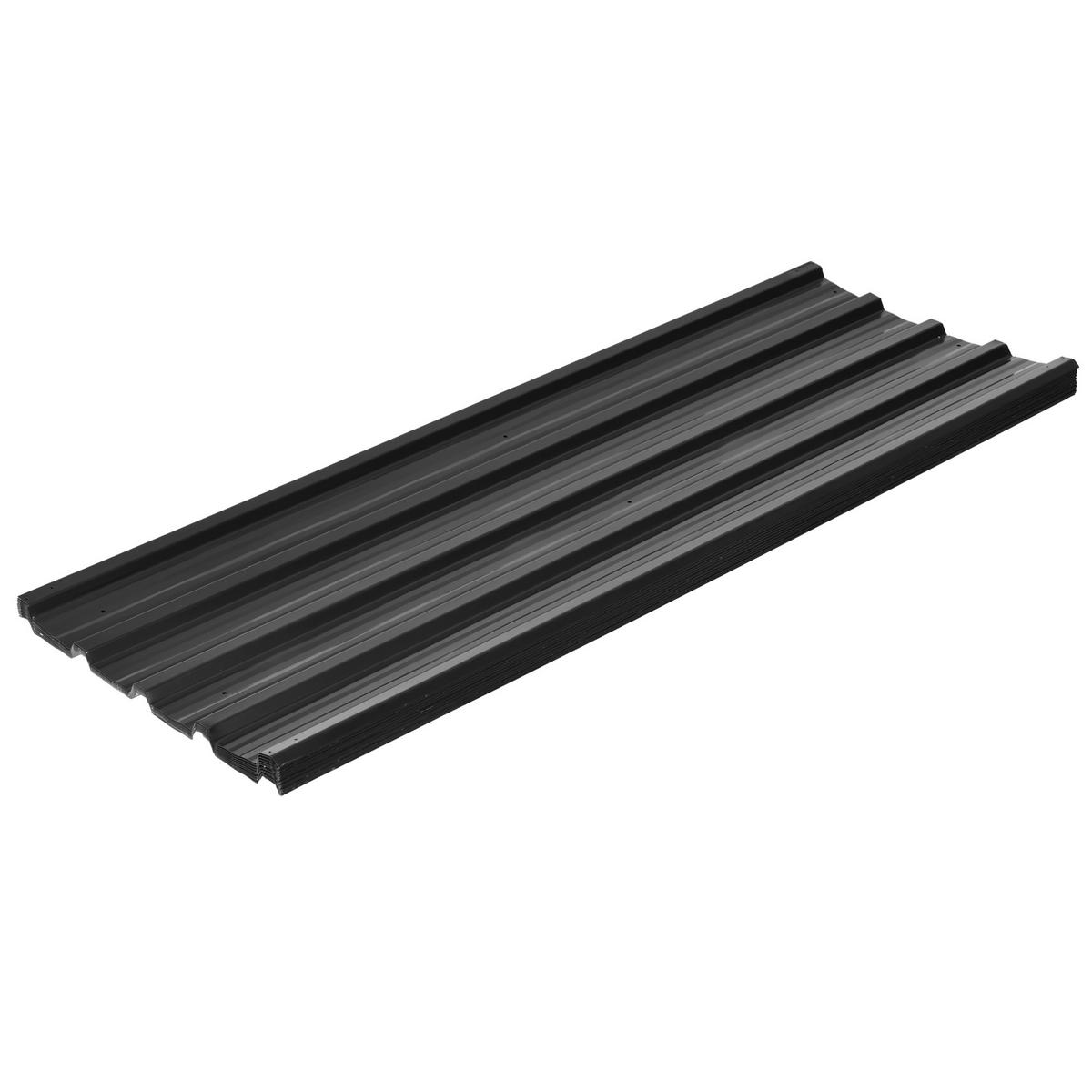 GARTENHAUS Set mit 12 Ersatzpaneelen ,129 x 45 cm für Gartenhäuser aus dunkelgrau verzinktem Stahl - Dunkelgrau, Metall (45/5/129cm) - Vallsero